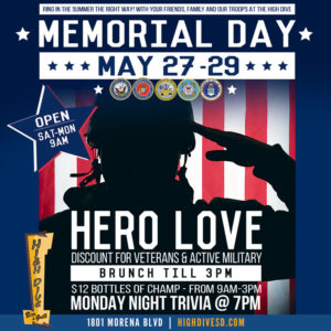 Spend Memorial Day 2023 at High Dive